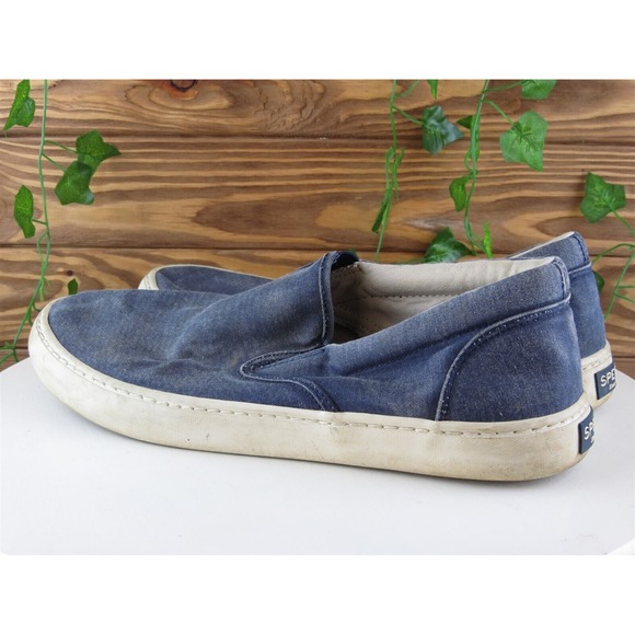 Sperry Top-Sider Sz 10.5 Slip-On Blue Fabric Men Slip‎ On  Medium (D, M) main image 4